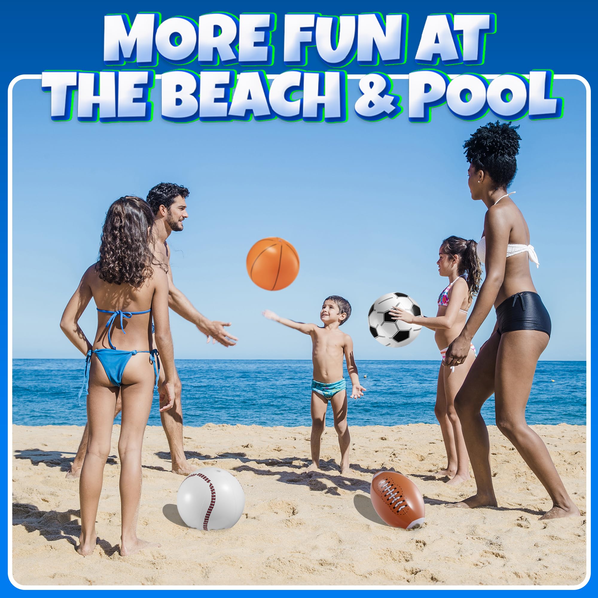 Bedwina 16-inch soccer beach ball for group activities.