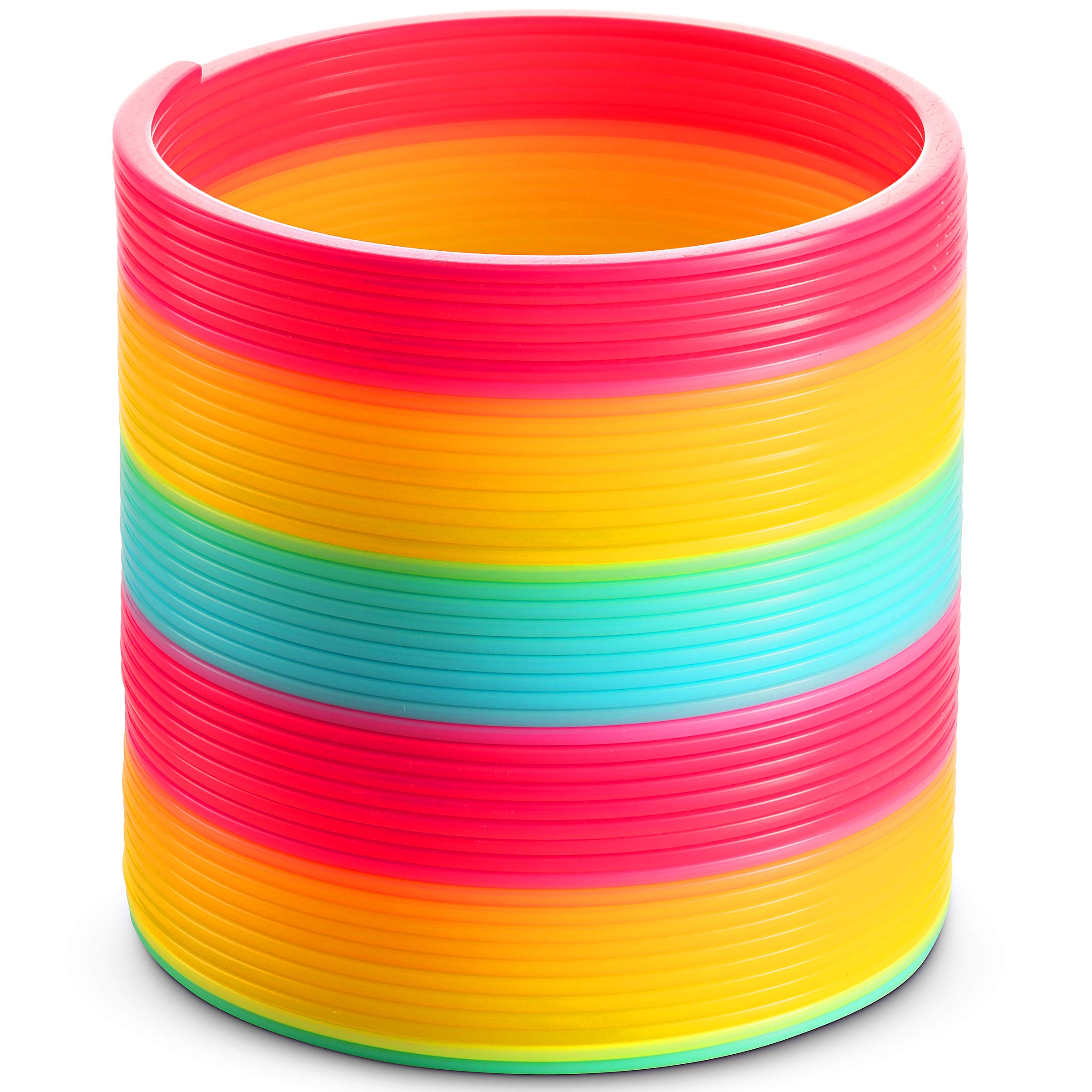 Bedwina jumbo rainbow spring coil: vibrant colors and durable play for kids.