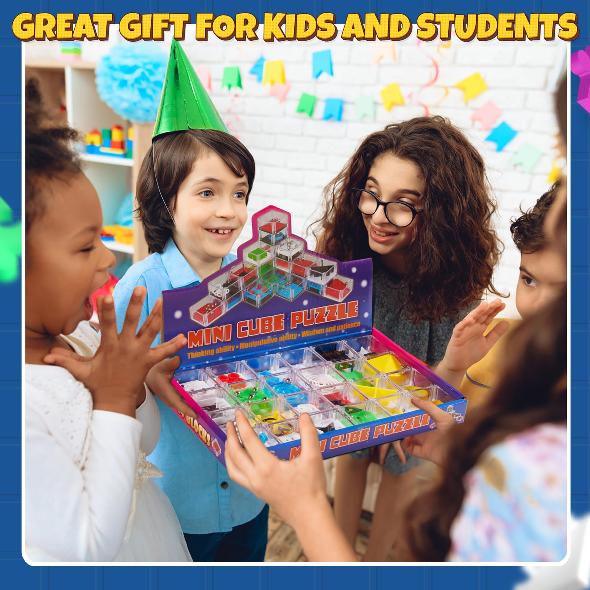 Bedwina bulk party favors, 24-pack mini brain teasers for events.