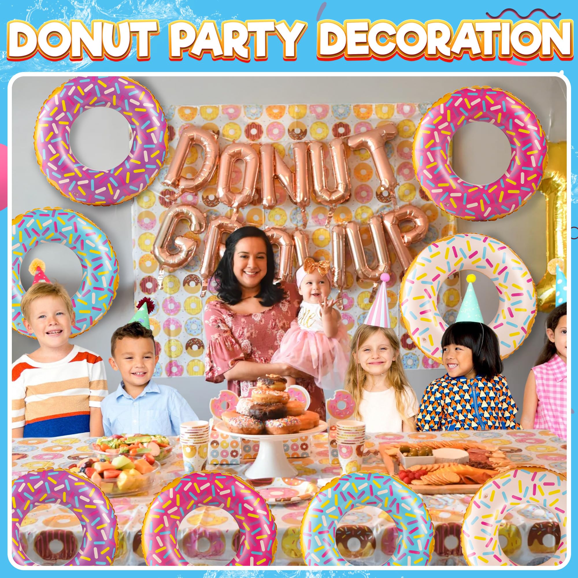 Bedwina donut float white sprinkles perfect pool decor and play