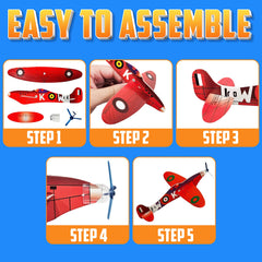 Bedwina 8-inch glider planes soar smoothly on sunny days.