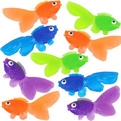 Bedwina goldfish bulk pack of 144 neon vinyl fish for party favors and crafts