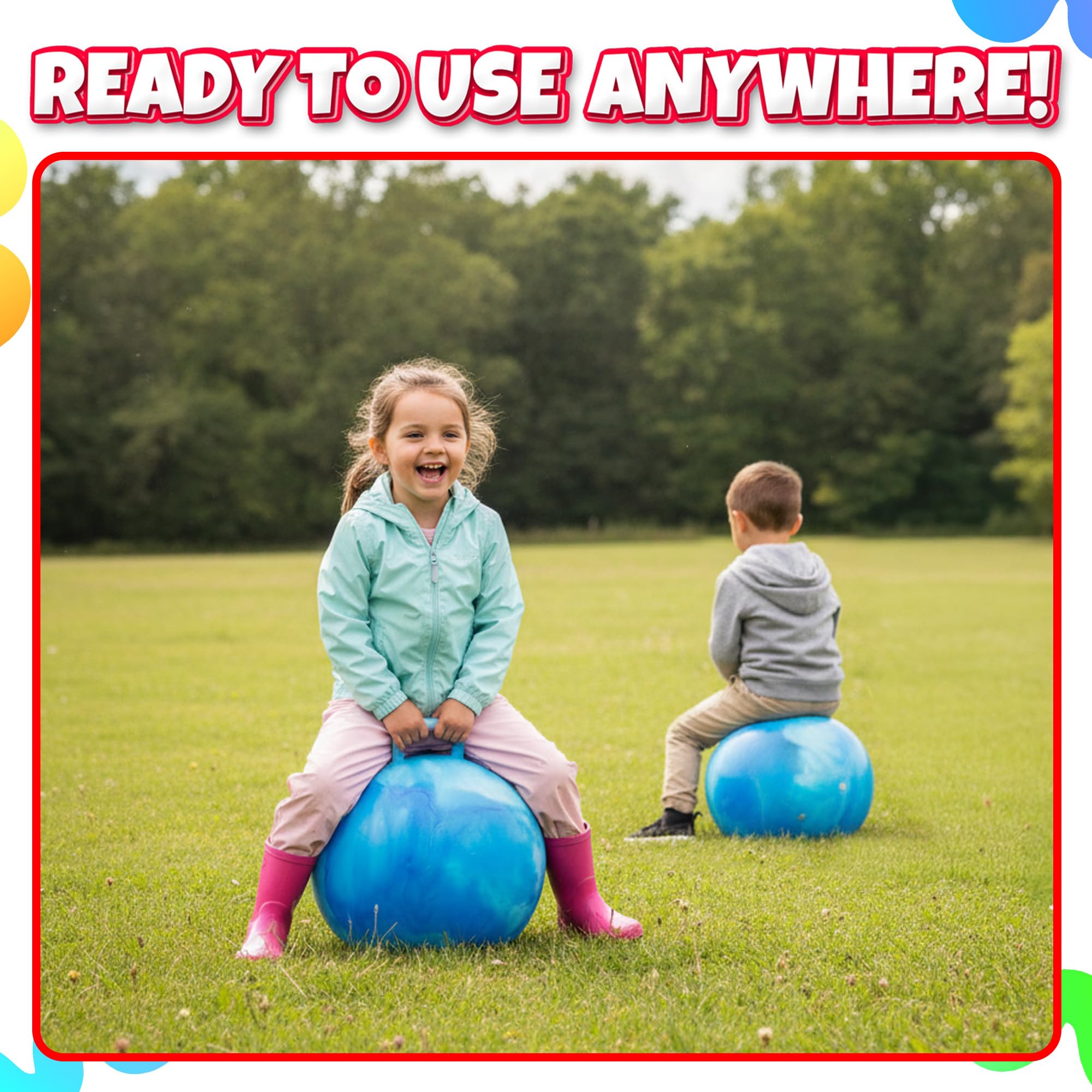 Durable PVC Bedwina hopper ball with sturdy handle design