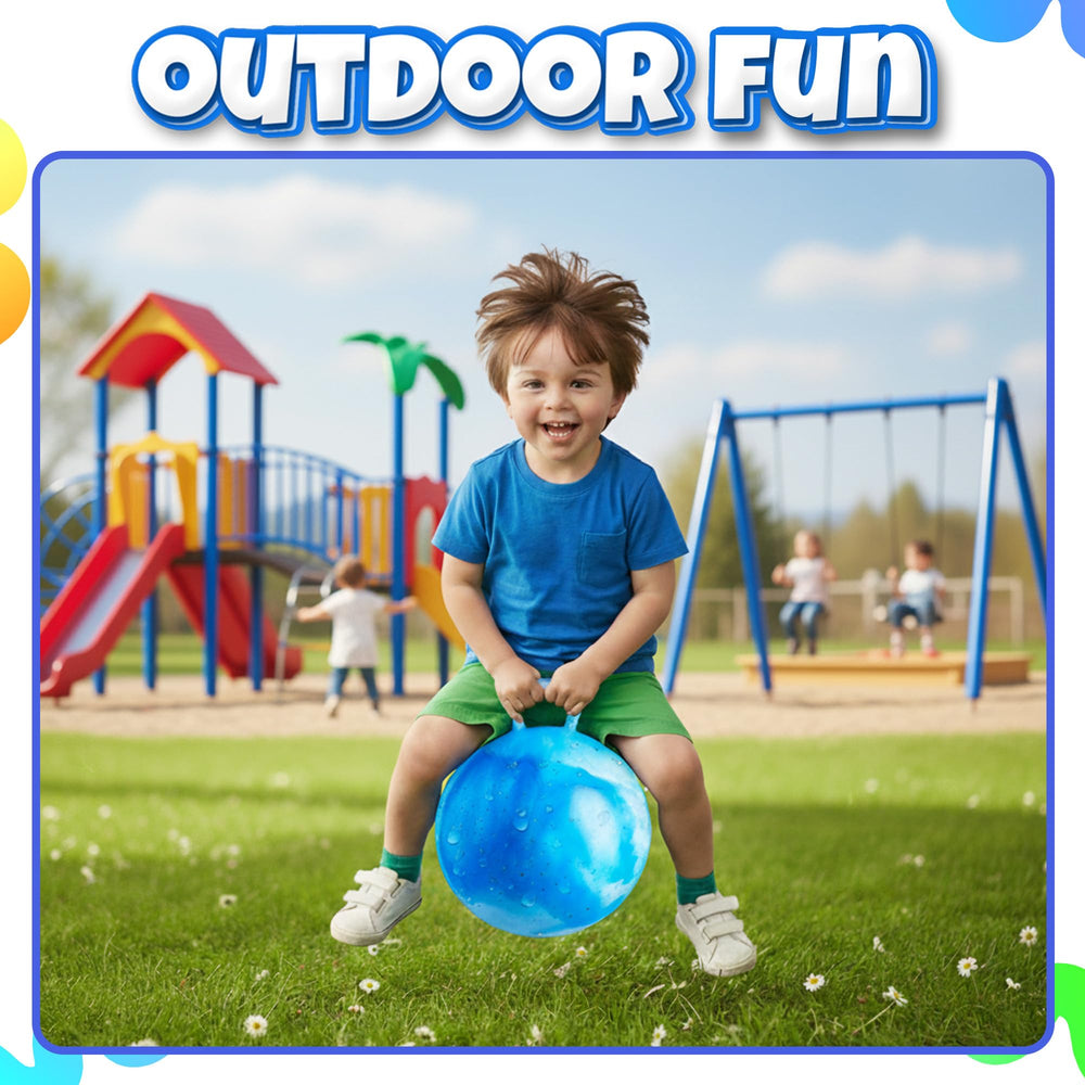 Inflated to 18 inches for confident bouncing with Bedwina hopper ball