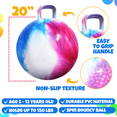 Bedwina hopper ball for indoor and outdoor fun with safe grip.