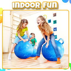 Bedwina hopper ball suitable for indoor-outdoor play and active exercise.