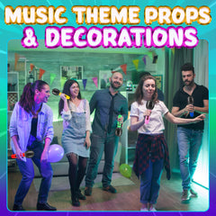 Bedwina 10-inch neon microphone on stage—fun prop for kids' parties and performances.