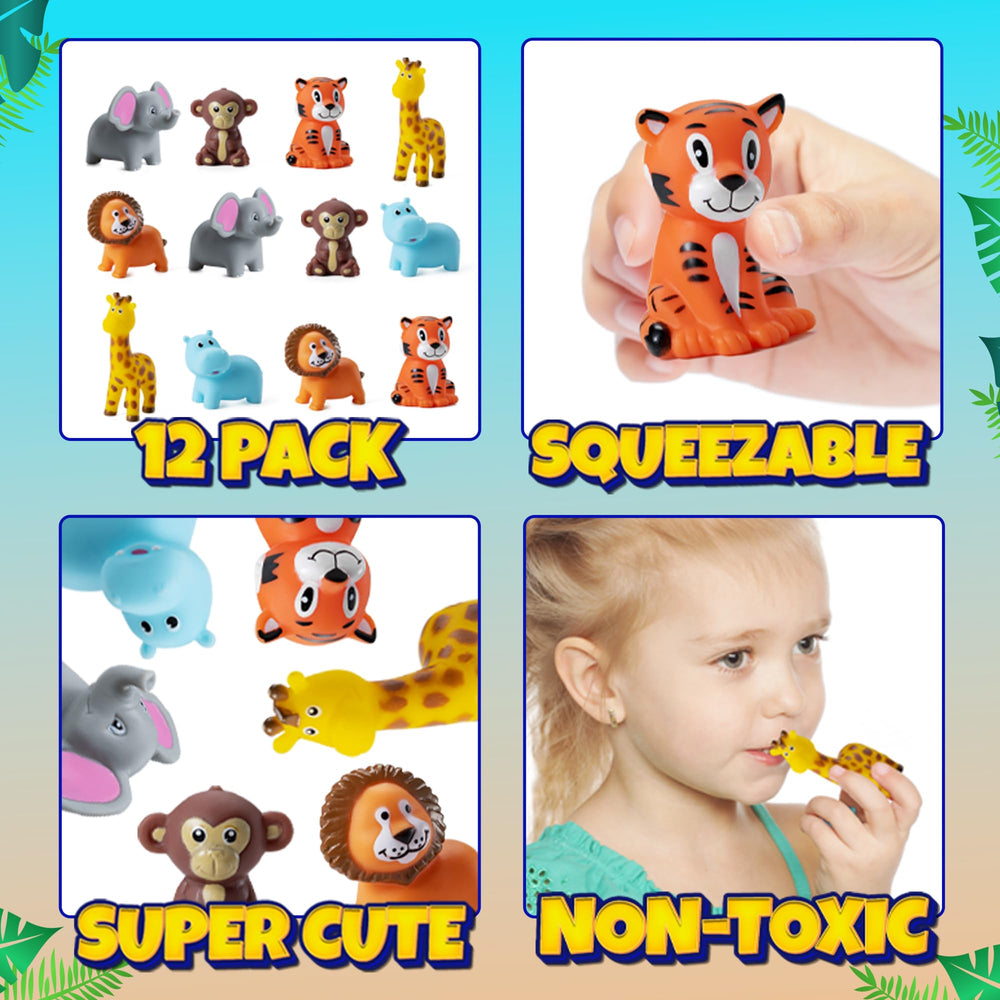 Bedwina Mini Zoo Tigers support imaginative bath adventures with durable vinyl design