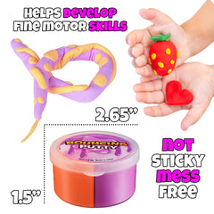 Bedwina neon bouncing putty ball in hand demonstrates squeezable, non-sticky texture.