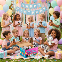 Bedwina plush puppy dogs, varied breeds and colors for imaginative pretend pets.