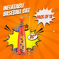 Bedwina Pow pink 20-inch inflatable baseball bat ideal for superhero party celebrations.