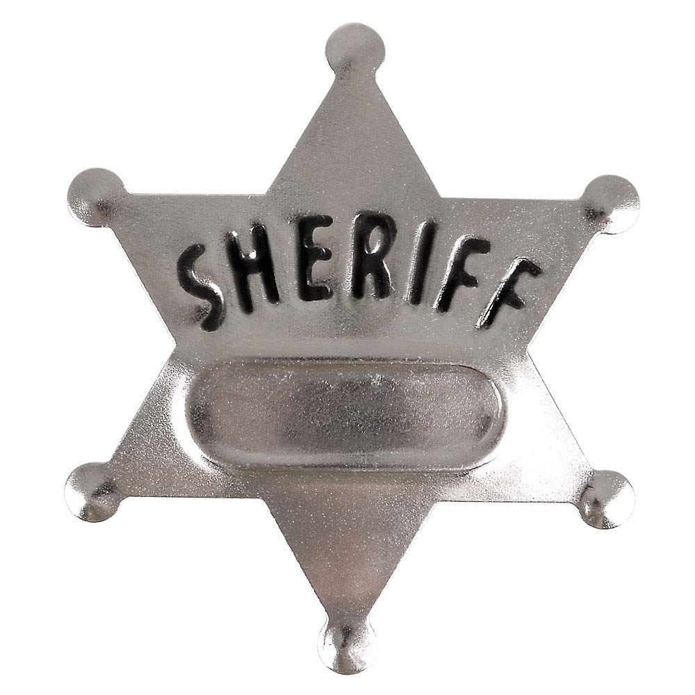 Bedwina sheriff badge in durable metal material ideal for pretend play
