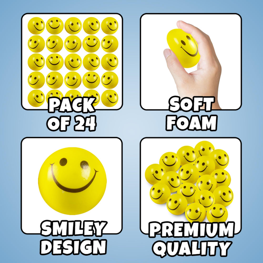 Bedwina Smile Face Stress Ball close-up in yellow for visual appeal