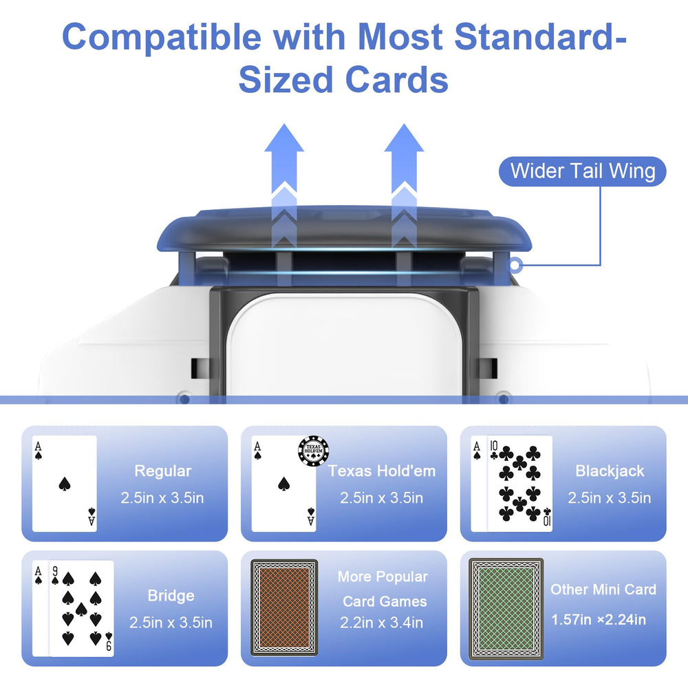 BEE&FLOWER Card Shuffler is senior-friendly with one-button auto-stop operation.