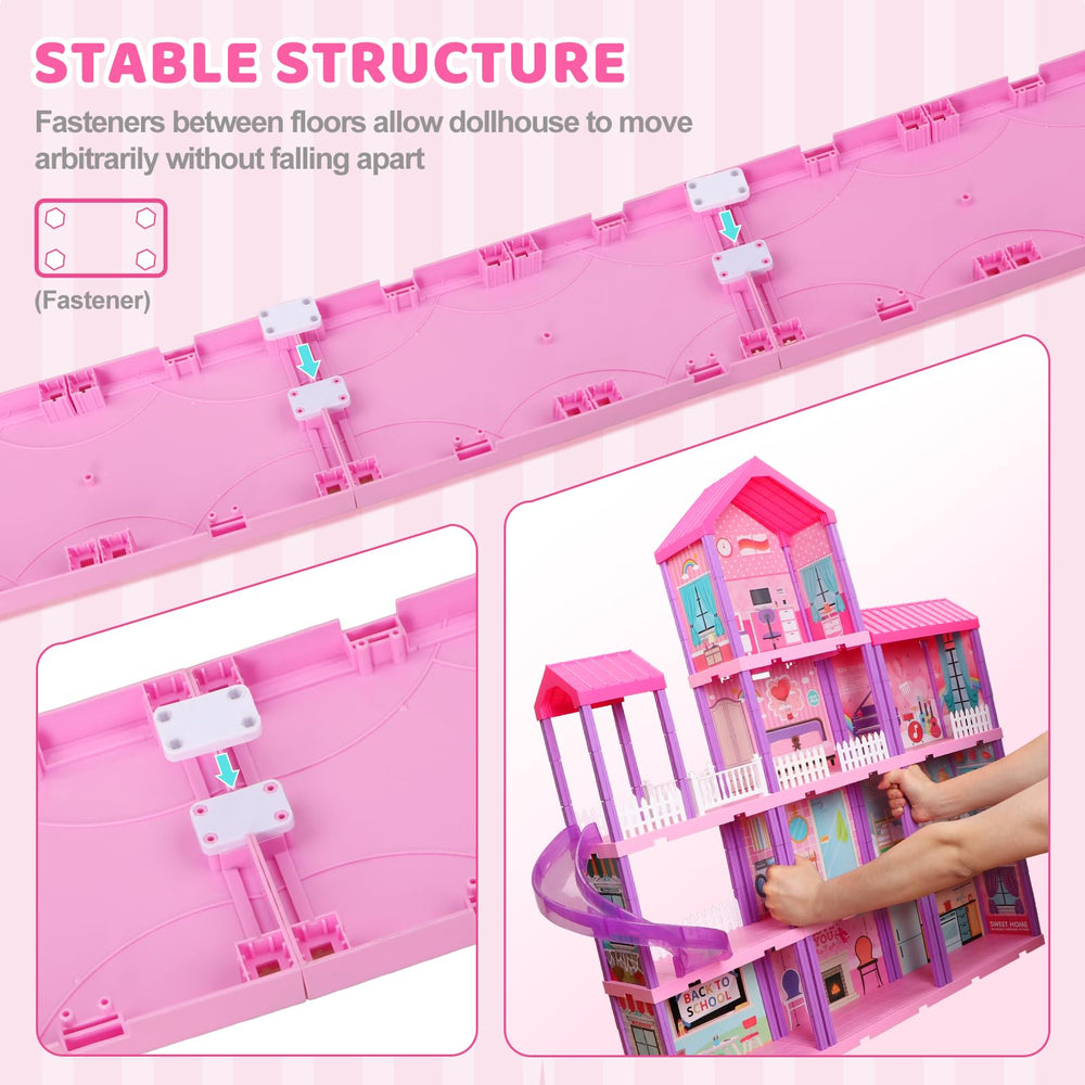 Beefunni doll house furnished scene with dolls and accessories sparks pretend adventures.