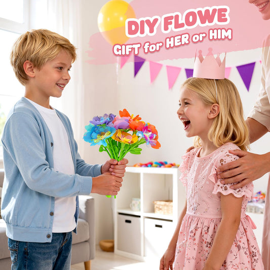 Beefunni Flower Bouquet Craft Kit colorful petals for imaginative floral designs