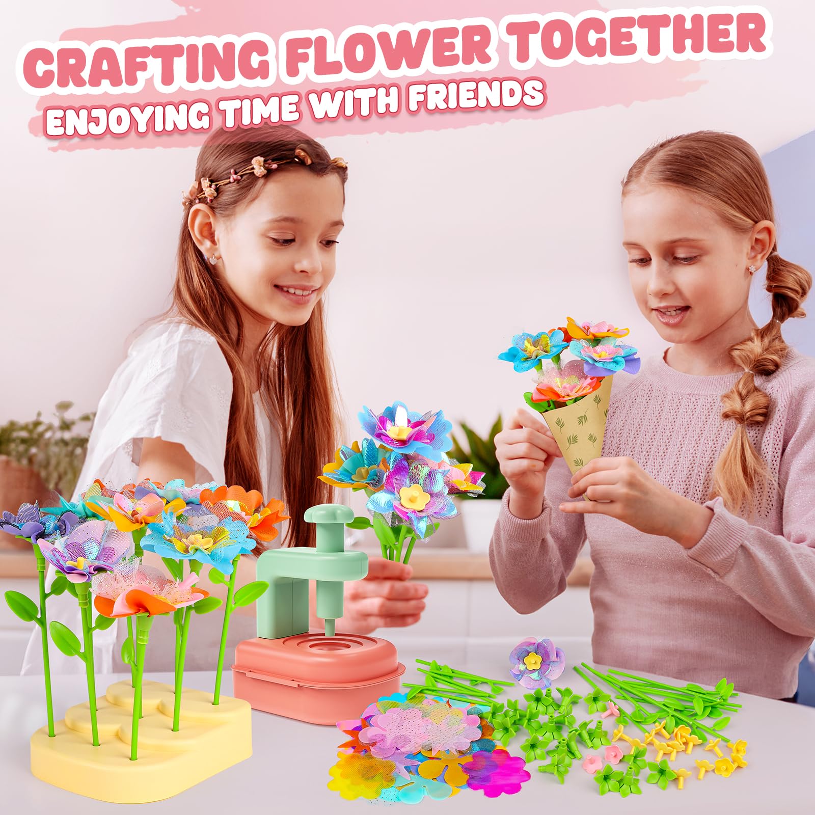 Beefunni Flower Bouquet Craft Kit wrapping paper adds finishing touches for gift ready arrangements