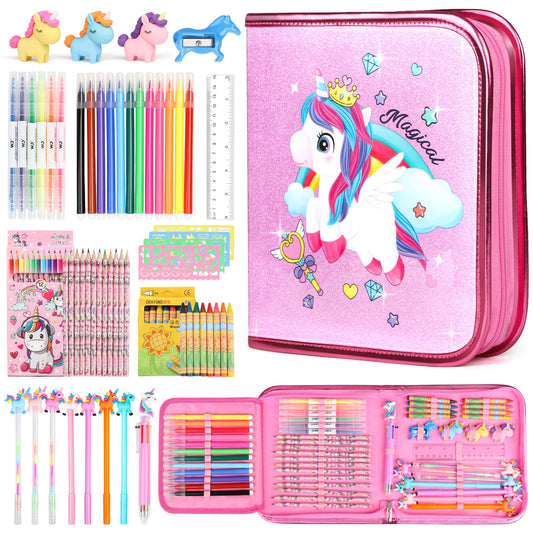 Beefunni unicorn fruit scented markers set for vibrant school projects.
