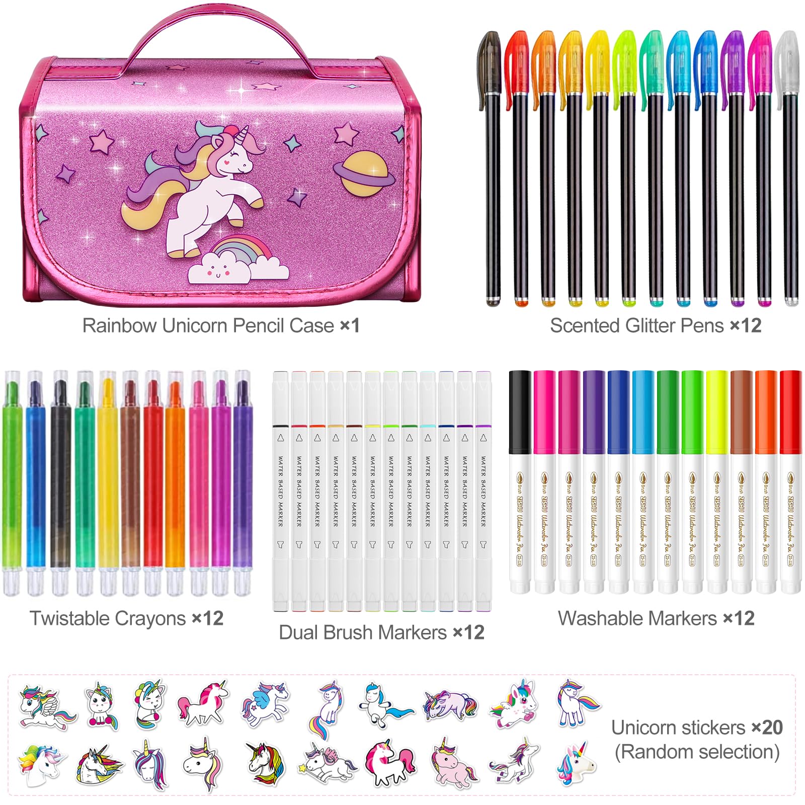 Beefunni unicorn stickers set adds finishing touches and storytelling.