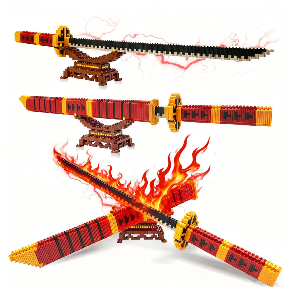 Beego Anime Yamato sword front view highlights detailed craftsmanship for display.