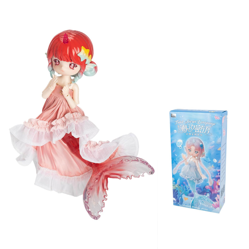BEEMAI Antu tidal mermaid doll front view showcases vibrant hand-painted details.