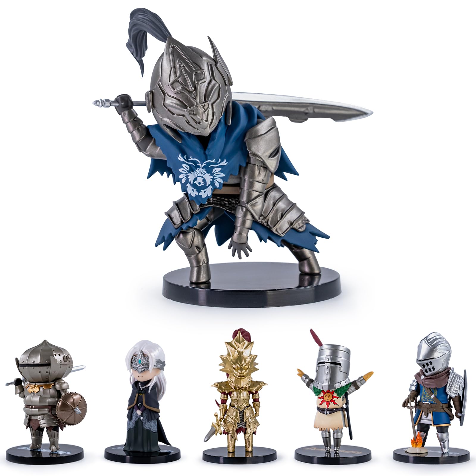 BEEMAI Firelink DkSouls Series 1 front view figure enhances desk decor with bright colors.