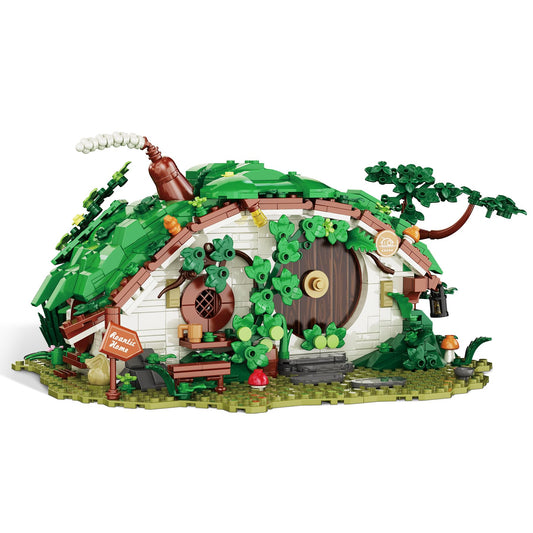 BeepZipp movie theme building set front view showing detailed cottage for display