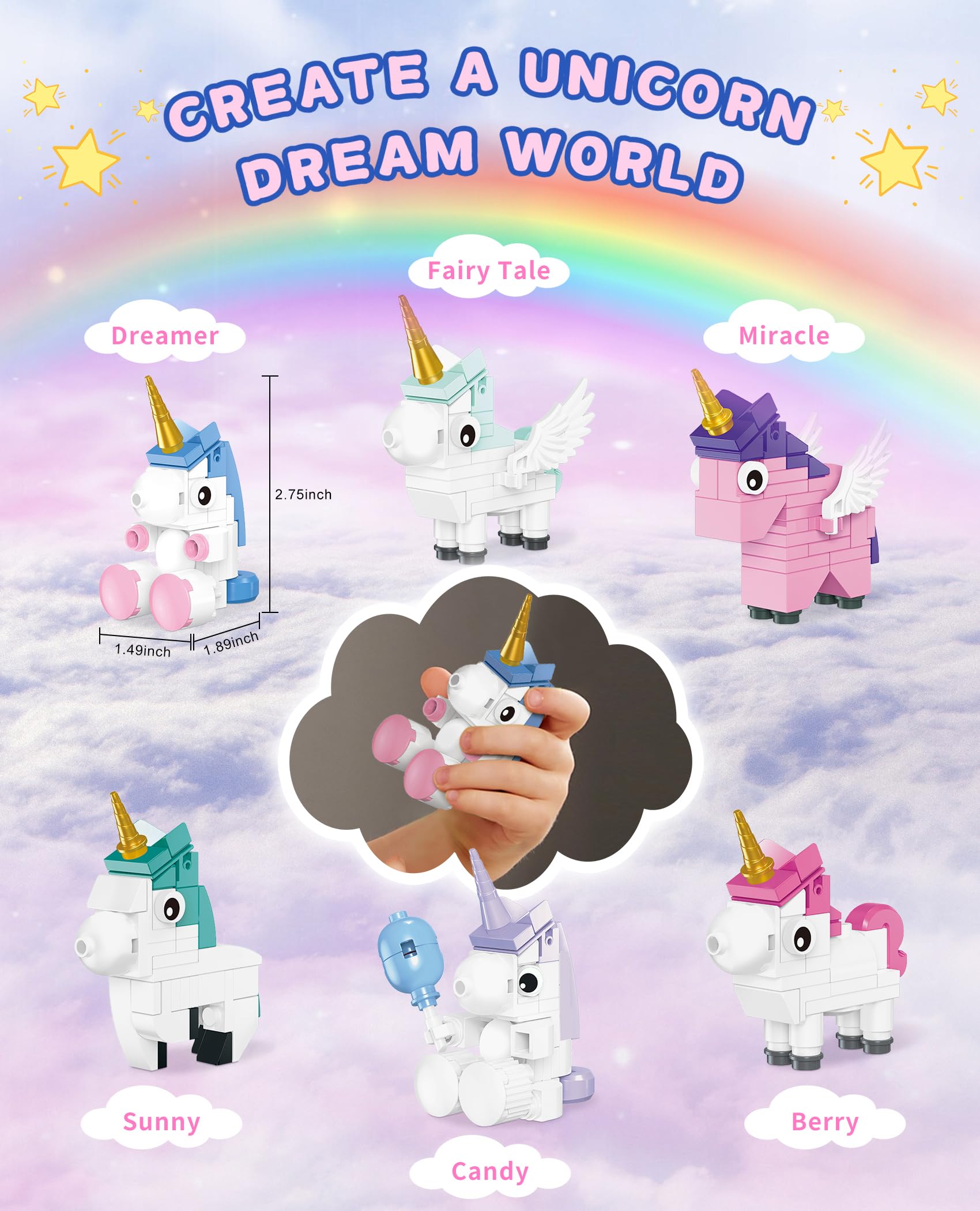 BeepZipp Unicorn Paradise Nova Spark figure fuels curious problem-solving during building sessions.