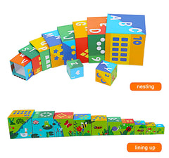 Beeqoo Animal Sorting Blocks shapes and counting reinforce basics during play.