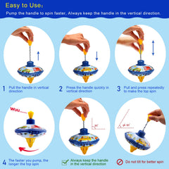 Beeqoo spinning top packaged in gift-ready box