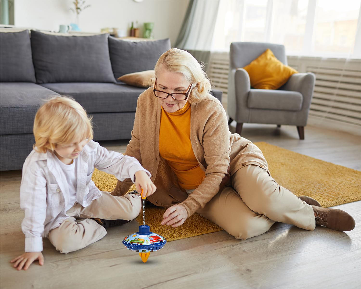 Beeqoo gyro sound adds gentle auditory feedback during spin