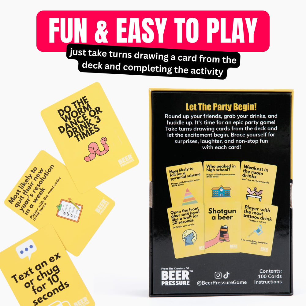 Beer Pressure game night with friends delivers rapid icebreakers.