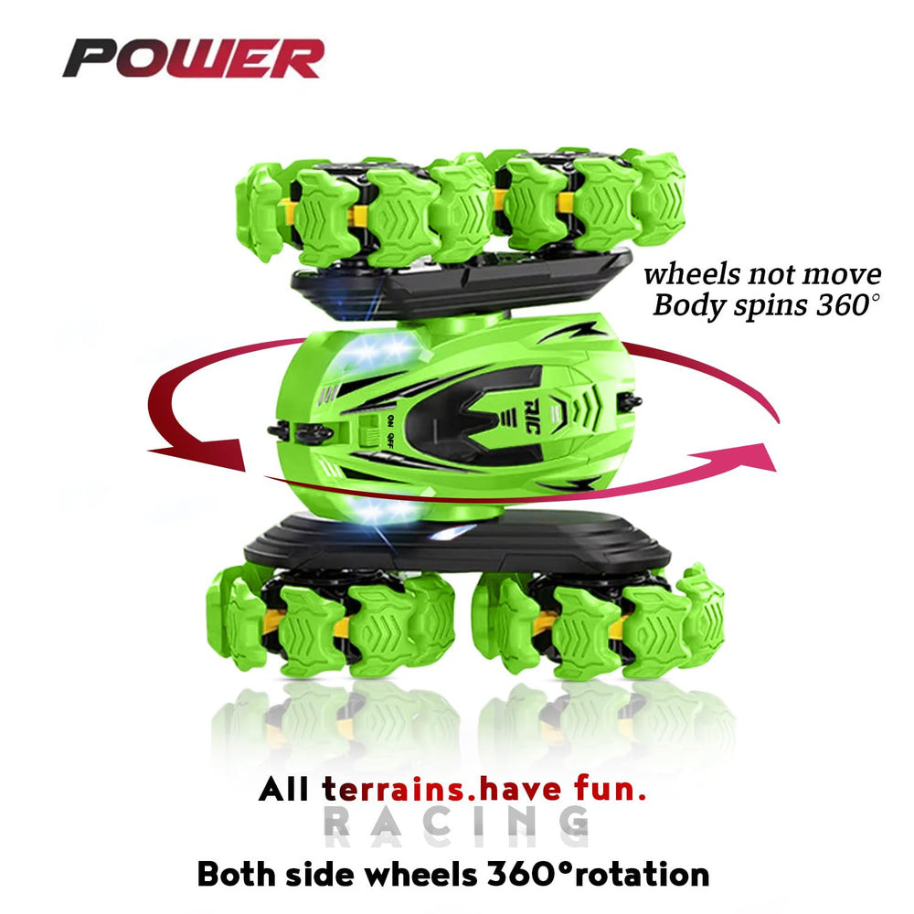 Beetivity all-terrain RC car conquers gravel, grass, sand, and pavement.