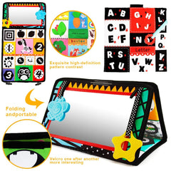 Beetoy high-contrast mirror with 3D animal patterns for early visual interest.