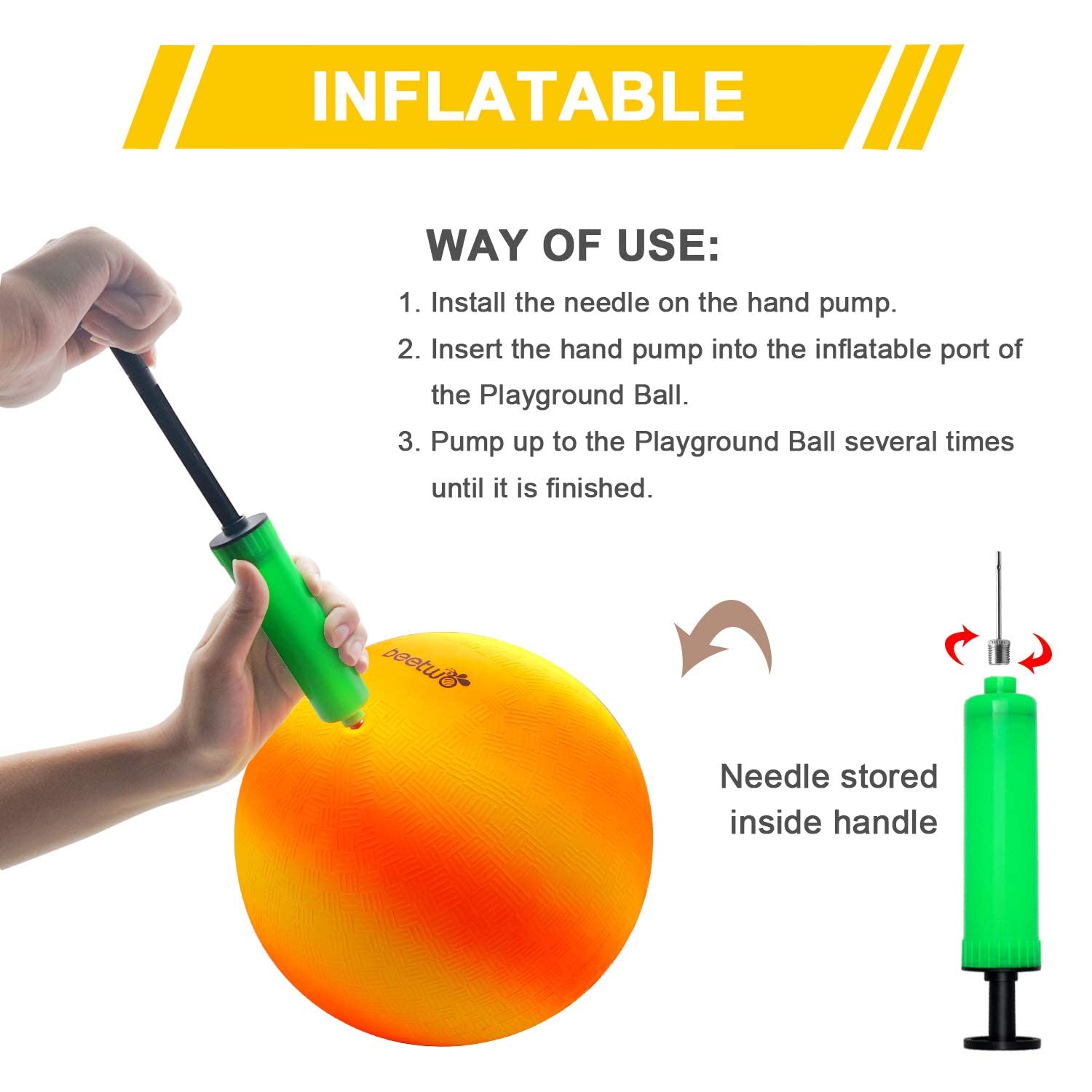 Beetwo four square balls used for outdoor and indoor play scenarios