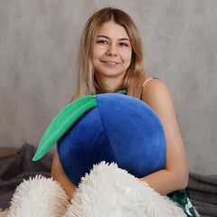Beeveer blueberry plush pillow arrives vacuum-packed; fluff to restore fullness