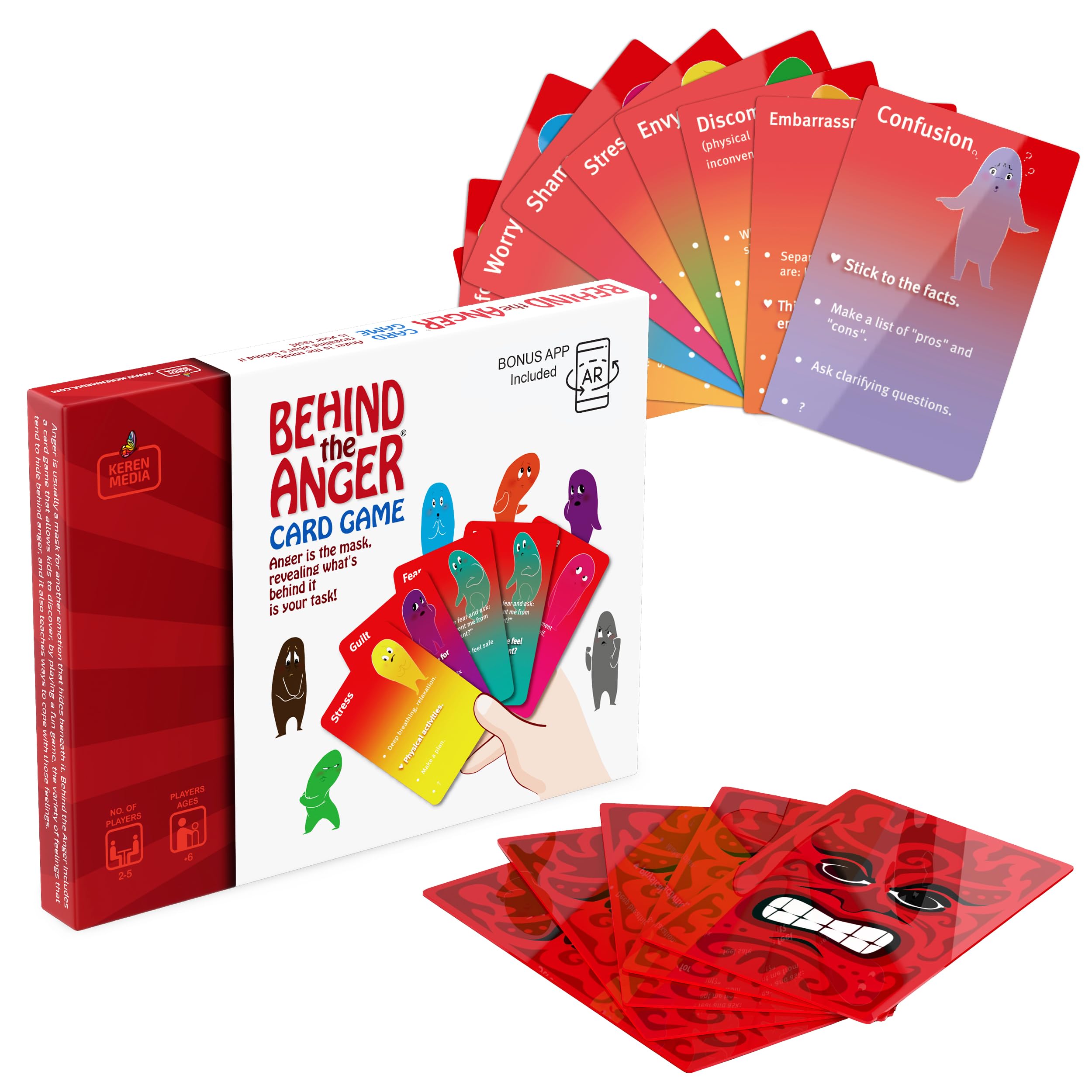 Behind The Anger card game box for family emotion learning and coping skills.