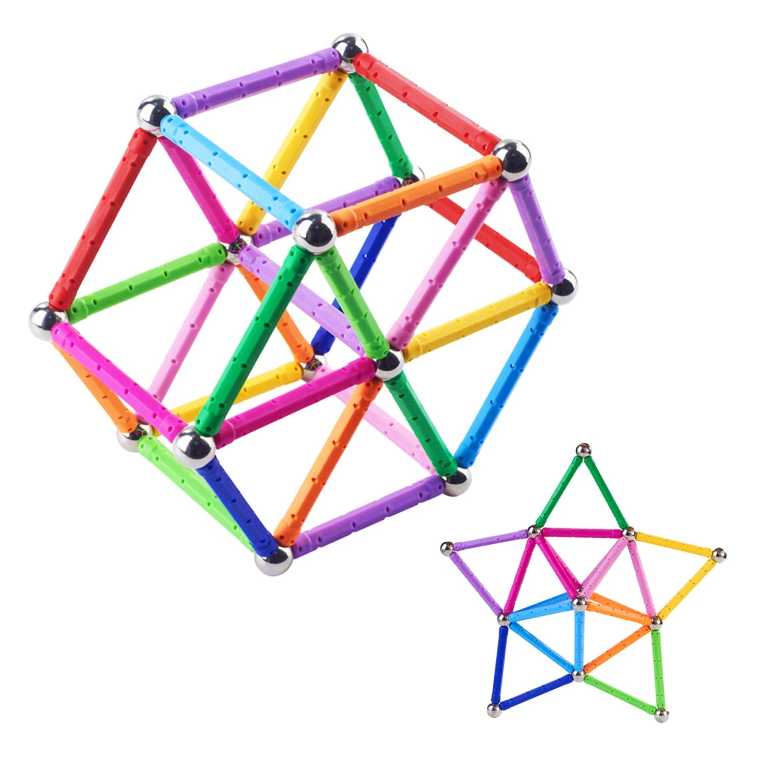 Beicarin colorful magnetic sticks spark color recognition and planning.