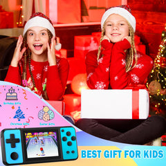 Beico 32-bit kids handheld IPS display and responsive buttons.