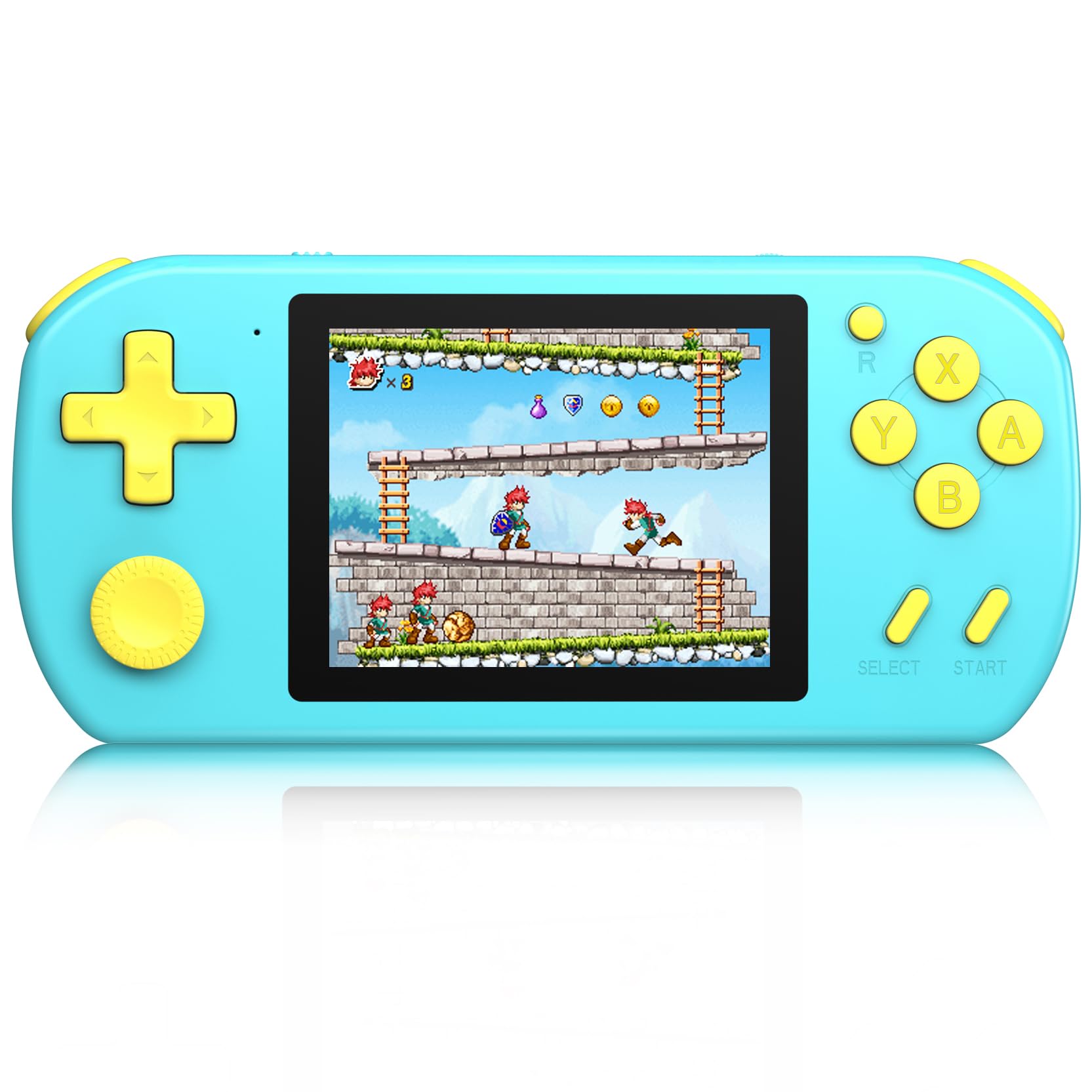 Beico handheld arcade front view shows compact portable design for travel