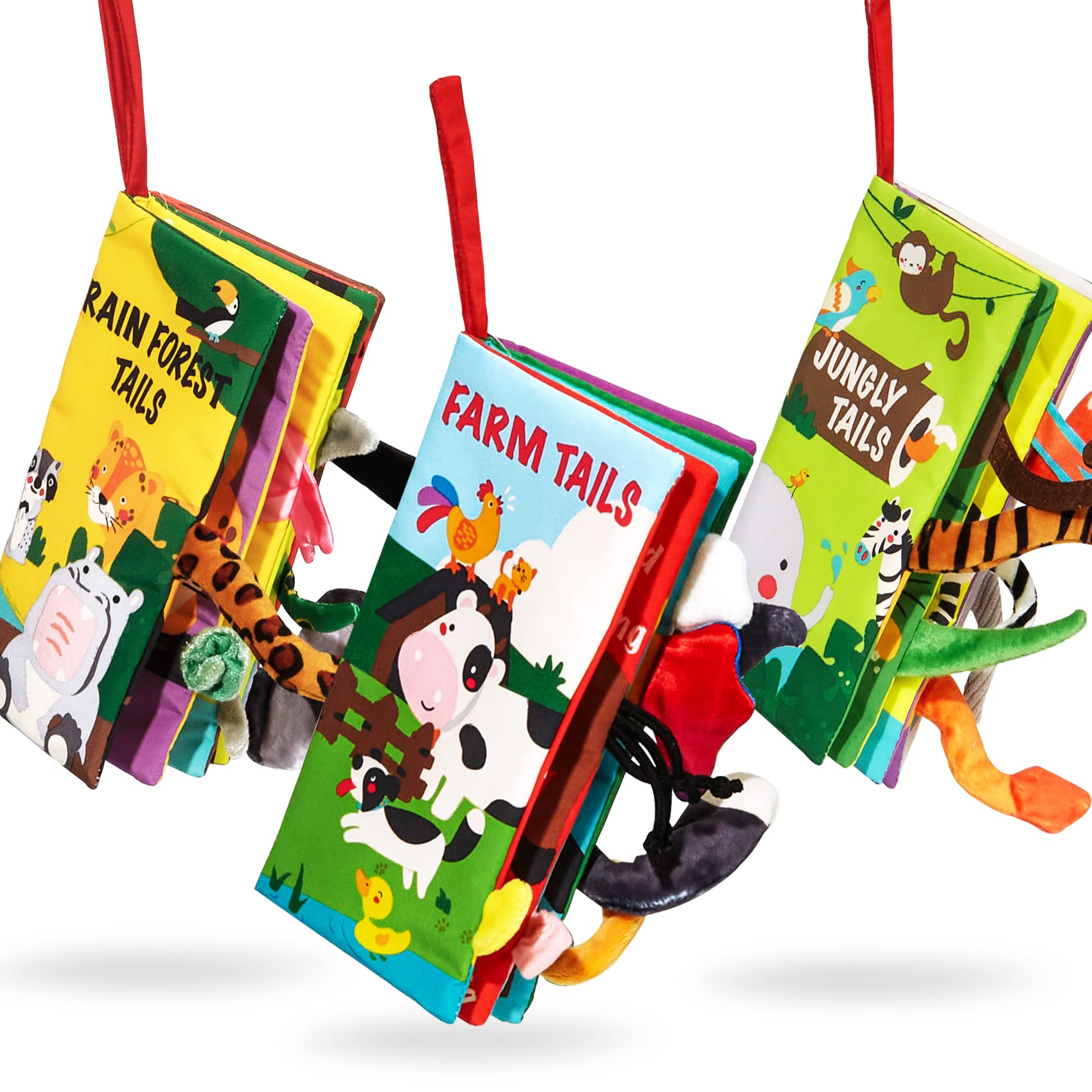 Beiens baby books with crinkle cover pages stimulate listening during play