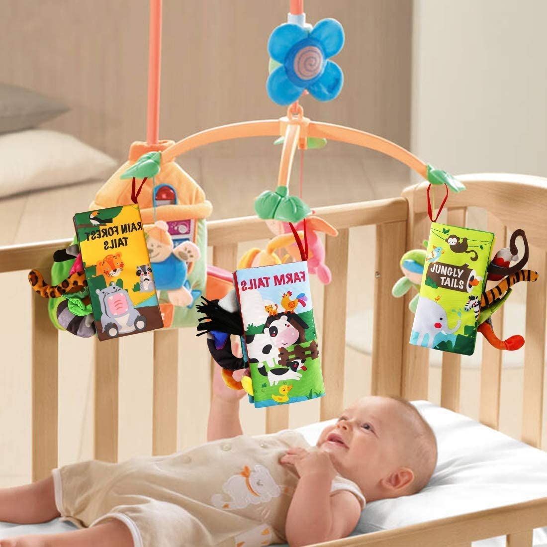 Beiens hanging strap with Velcro attaches to strollers and cribs