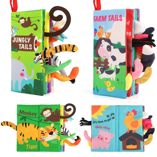Beiens baby books show sensory textures tails for tactile exploration during play