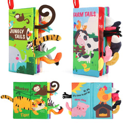 Beiens baby books show sensory textures tails for tactile exploration during play