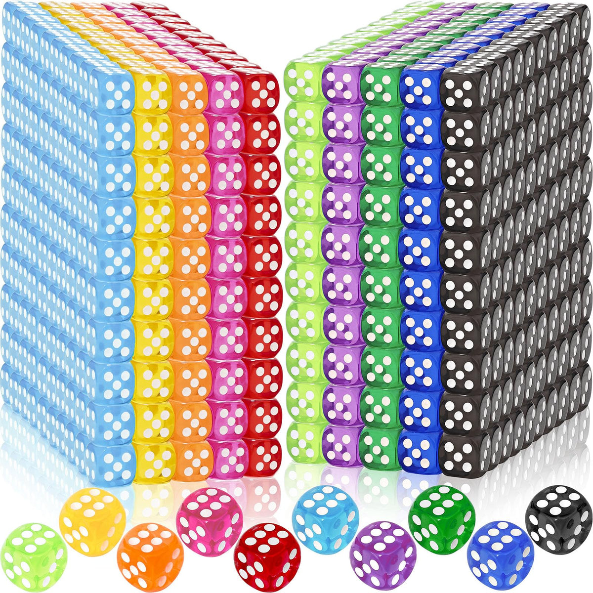 Beieverluck 300-piece colored dice set for versatile gaming sessions.