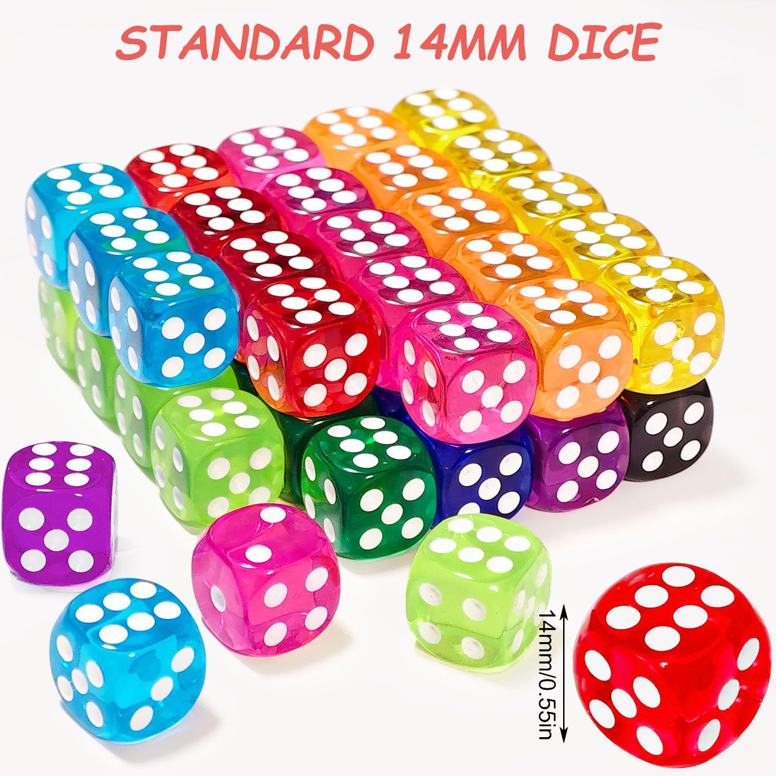 Beieverluck multicolor dice ideal for classroom activities and games.