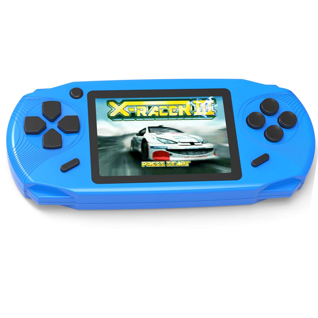 Beijue 16-bit handheld blue front view for portable play and nostalgia