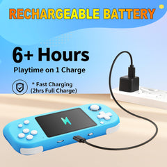 Beijue Bay Blue handheld game 3.5-inch IPS screen for vivid visuals.