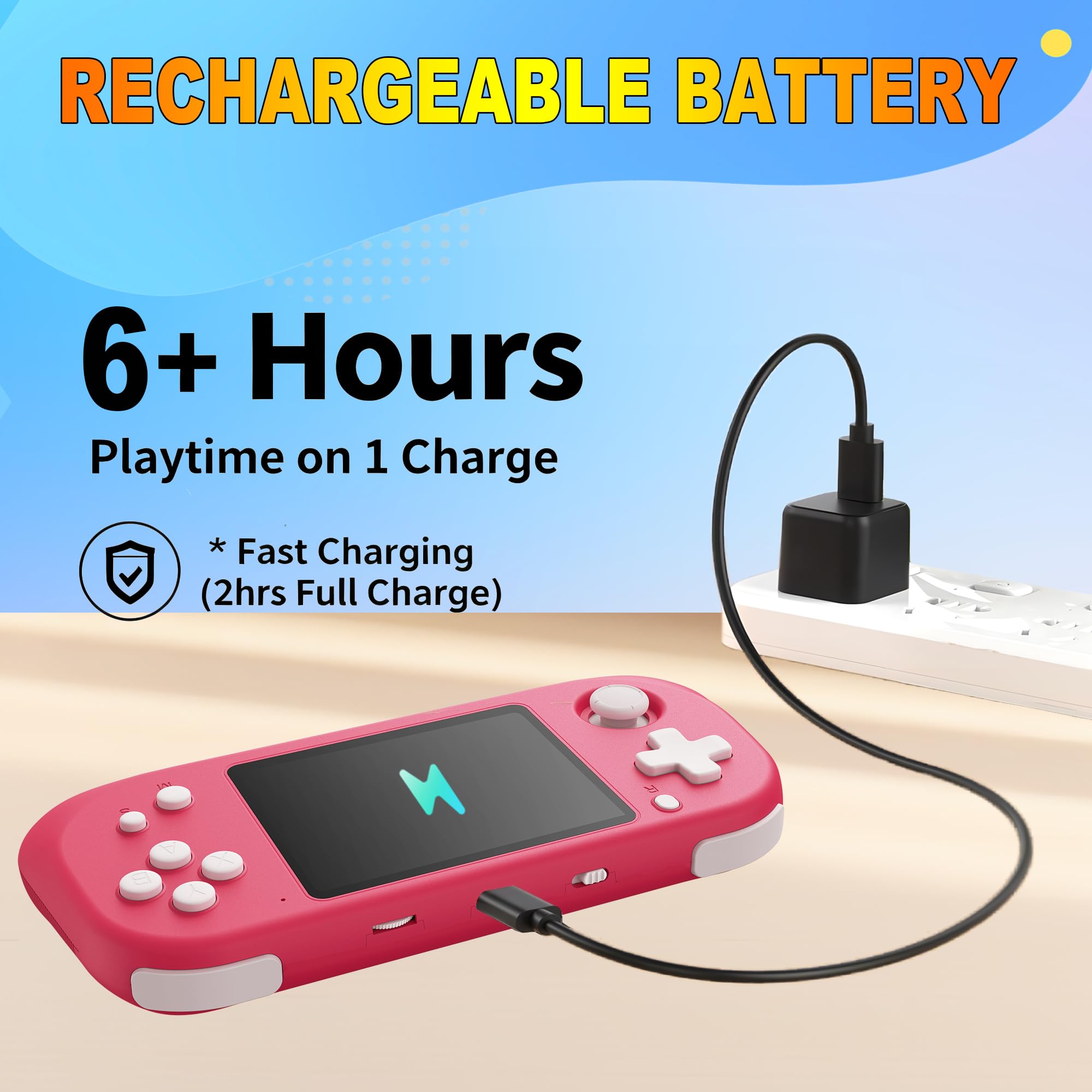 Beijue handheld game compact size fits in a backpack for on-the-go fun