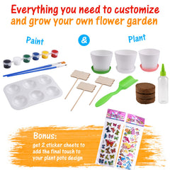 Beinhome Kids Gardening Set trays used as sturdy bases for mini garden builds